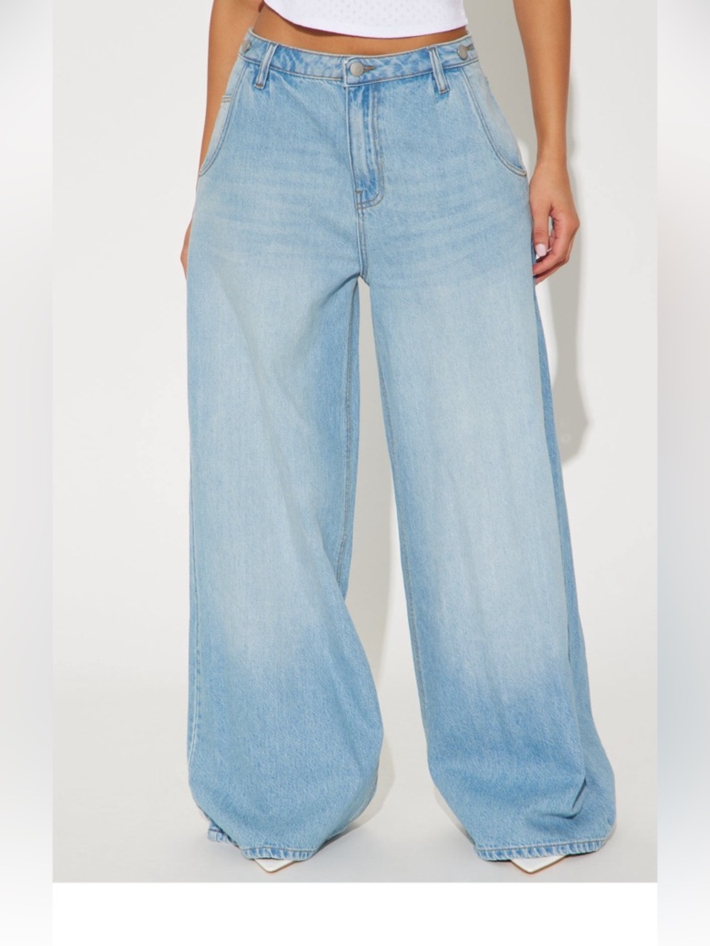 Fashion Nova Baggy Non Stretch Jeans